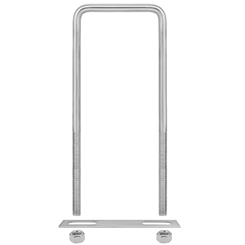 4 Sets 304 Stainless Steel Square U-Bolts, 70x180mm, M8