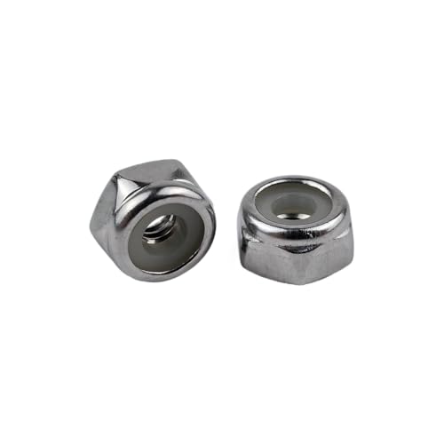 #6 x 3/8" Flat Washers and #6-32 Nylon Insert Locknuts Bundle 304 Stainless Steel 18-8 SS Pack of 50 Each