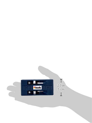 kwb double-sided edge cutter (2 length cutters and 4 bevel knives, 40 mm in blue)