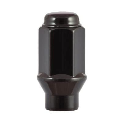 20 ET Black Conical Bulge Long Lug Nuts 7/16"-20 with Center Washers 0.33" Shank 0.62" Dia 1.75" Length 7/16" 20