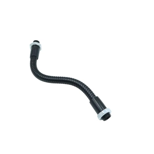 Ticha Pack of 2 6 inch microphone gooseneck, M10 thread metal hose, gooseneck, for lamp holder, microphone stand, DIY equipment mount