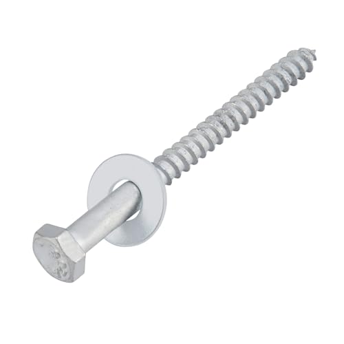5/16" x 3" Lag Bolts (50 Pcs) 5/16 inch Lag Screws for Wood, Hot Dip Galvanized, Hex Head with Washers 5/16" x 3" (50 PCS)