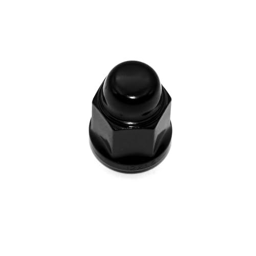 24pcs Black M12x1.5 Closed End Bulge Acorn Lug Nuts, 1.4 inch Length Cone Seat 19mm Hex