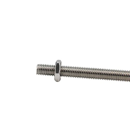 10pcs M8 x 250mm 304 Stainless Steel Fully Threaded Rod Right Hand Threads 1.25mm Pitch with 20pcs Hex Nuts M8-10pcs