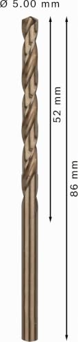 Bosch Professional Metal Drill Bit HSS-Cobalt, 2608585885 Ø 5.00 mm