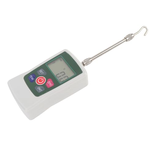 Digital Force Gauge, 100N Portable Pressure Stick Gauge, Push and Pull Tester with Units N Lb Kg Oz, Memory Housing, Automatic Backlit LCD, Auto Off, Buzzer Alarm Function, 1%