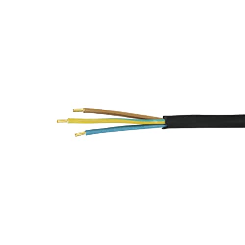 REV Ritter 0577133555 Lead with Grounded Plug Cord H05RR-F 1.5 mm² Cable – Black | Replacement power cable with plug, 3680 watts, black 3 Months
