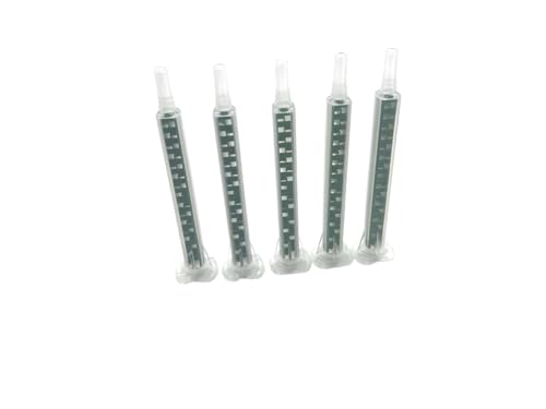 50 Pieces Epoxy Mixing Nozzles, Square Static Mixing Nozzle Adhesive Tips, Suitable for AB Resin Mixer Adhesive Cartridges Gun 50ml / 1.7oz (1:1/1:2 Ratio)