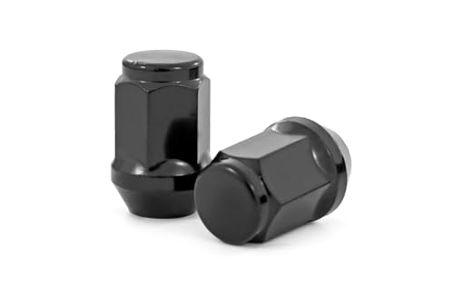 Rough Country 16-Piece Lug Nut Set - M12x1.5, Bulge Acorn Style, Black, Fits Most Aftermarket Wheels