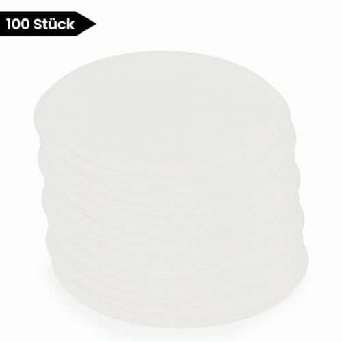 stonylab Quality Filter Paper, 56mm Diameter Fast Speed Cellulose Filter Paper Circles, 25 Micron Particle Retention, 100 Packs 56 mm Diameter White