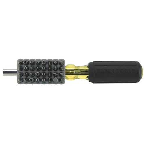 Multibit Screwdriver 32-in-1 Multi Tool, Sturdy Bit and Screw Holding Magnet, Tamperproof Torx, Hex and Torq Set, Klein Tools 32510, Grey