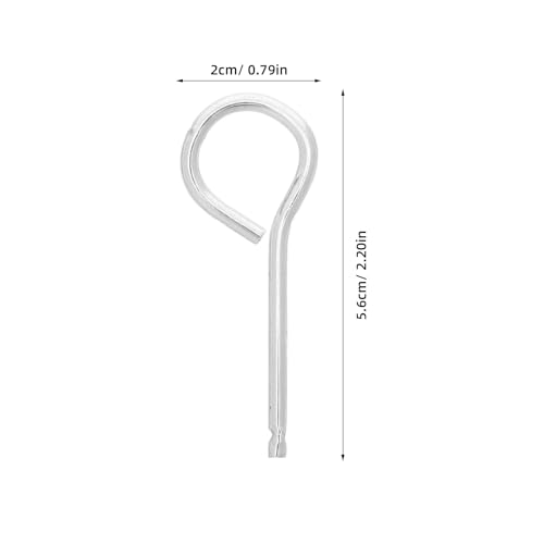 HOMSFOU 100 Pcs Fire Extinguisher Pull Pins Fire Extinguisher Stainless Steel Lock Pins for Fire Extinguishers (Pack of 2) 5.60X2.00X0.20CM (Pack of 2)