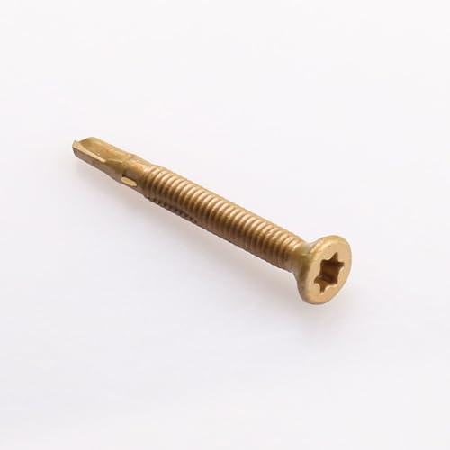#12-24 x 2 Reamer Tek Torx/Star/Star Head Self Drilling Wood to Metal Screws, Tek Screws Wood to Metal, T-30 Torx Screw Head for Flatbeds, Trailers - 100pcs #12x2