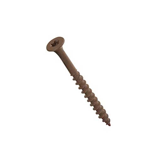 Nuvo Iron Deck Screws Box #8 x 2-400 Count, Brown Box #8 x 2" - 400 count