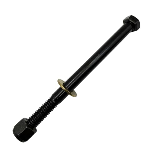 1/2"-13 x 6-1/2" Grade 8 Hex Bolts (4-Pack) with Washers and Nuts SAE J429 High-Strength Coarse Thread Fasteners for OEM, MRO & Industrial Applications | 6.5" Plain Black Finish Bolts, Washers, Nuts 4