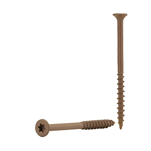 Nuvo Iron Deck Screws Jar #8 x 3 & #8 x 2 1/2" - 250 Count, Brown