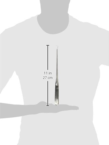 GIMA 26813 Sims Uterine Curette, Sharp, 8 mm Wide, 26 cm