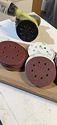 Edward Tools 150 Piece Sanding Discs Set for Orbital Sander - 5” 8 Hole Compatible with Dewalt, Bosch, Black+Decker, and More - 10 Grades - 60,80,100,120,150180, 240,320,400,600 - Round Sandpaper Pads