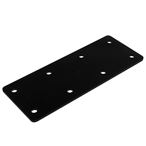 6 Pcs Black Flat Straight Mending Plate, 6-1/2" x 2-5/8" Steel Bracket