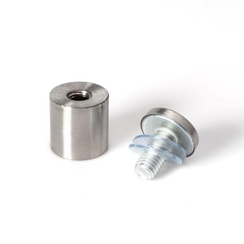 Stainless Steel Standoff 1 Inch Diameter x 1 Inch Barrel Length Brushed Finish for PVC, Glass and Acrylic Sign Stand Off Wall Anchors and Screws 20 Piece Store/Restaurant Pack 20 Piece Pack
