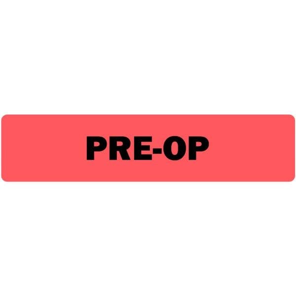 LabelValue.com | Pre-Op Medical Label .375"x1.625" 500 Labels Per Roll