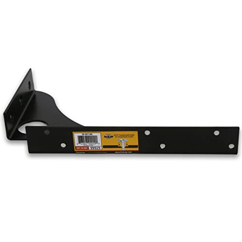 FastCap Black SpeedBrace, 8"x12" with 1000 lbs Load Capacity - Great for Fixed Height Shelves, Countertops/Desks, Workstations - Round Hole Design - 99929