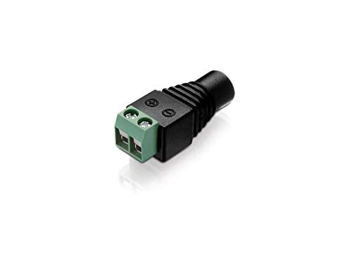 adaptare 93522 low-voltage adapter (terminal block 2-pole to DC hollow socket), 5.5x2.1mm, black