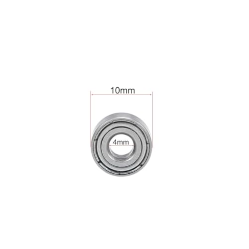 TOP-VIGOR 20Pcs MR104ZZ Deep Groove Ball Bearings - Z2 4mm x 10mm x 4mm MR104ZZ（20Pcs)