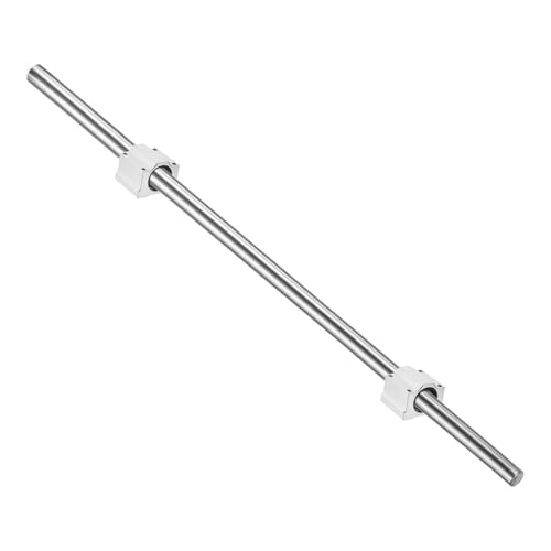 sourcing map 4PCS SCS12UU Linear Motion Ball Bearing Slide Bushing Aluminum 41mm Long Linear Roller Bearing Slide Block for 12mm Round Shaft Rod in 3D Printer, CNC Machine, Silver Tone