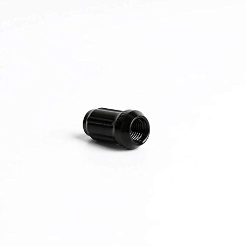 dynofit m12x1.5 Wheel Lug Nuts Black, (20pcs+2socket Key) 12mmx1.5 Spline Lugnuts Aftermarket Tuner (Bundle)