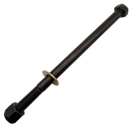 1/2"-13 x 8 Grade 5 Hex Bolts with Washers and Nylon Nuts (4-Pack) SAE J429 High-Strength Coarse Thread Fasteners for OEM, MRO & Industrial Applications | Plain Black Bolts, Washers, Nuts 4