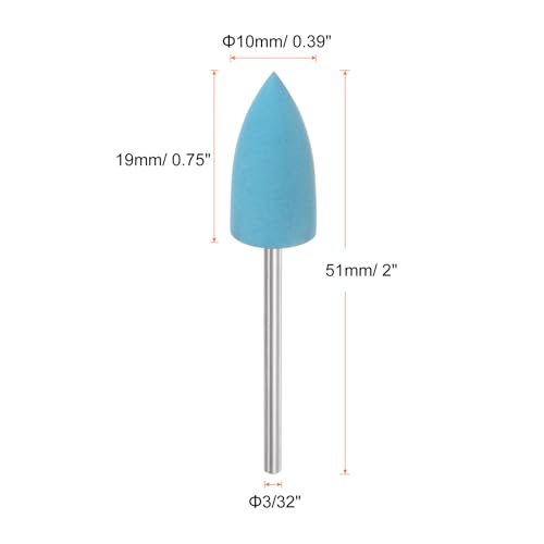 sourcing map Pack of 10 Sanding Pins, 10 x 51 mm, Grinding Attachment for Cordless Screwdriver, 2000 Grit, Large Tip, Handle Diameter 2.35 mm, Professional Polishing Accessories for Grinding, Polishing blue