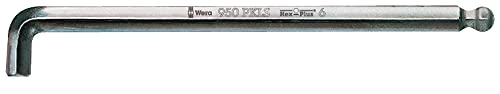 Wera 05073594001 950 Pkls/9 Sm N Sb Long Arm Hex Key Set Classic