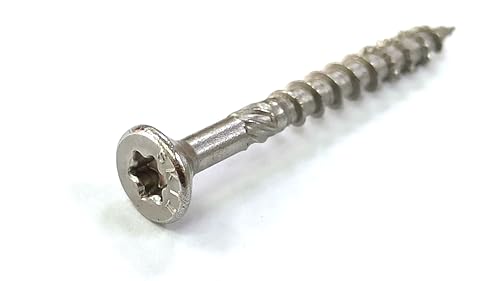 MAX Drive Professional Decking & Outdoor Wood Screws, Stainless Steel, #10 X 4, 6 Lobe 25 Drive (3 LBS, 150 pcs with 1 Bit in Jar), V57104 #10 X 4"