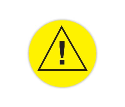 ChromaLabel 1 Inch Permanent Round, Color Code Yellow Universal Warning Labels, 240/PACK