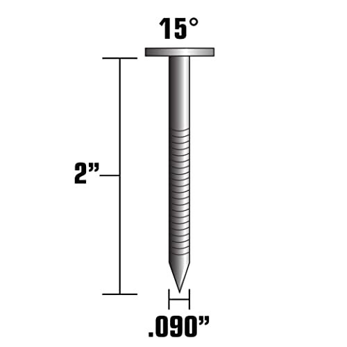 Metabo HPT Wire Coil Siding Nails | 2 Inch x .090 | 304 Stainless Steel | Ring Shank | 900 Count | 13355HPT