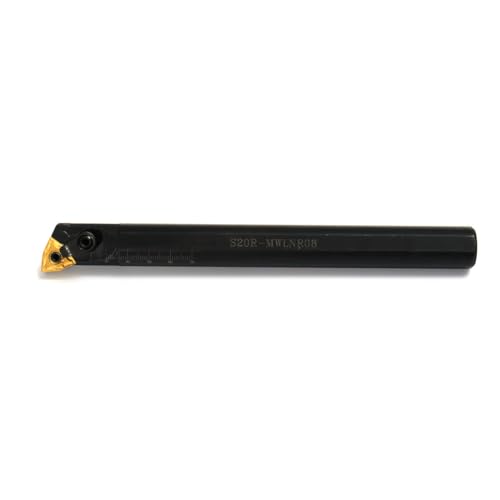 Maizoon CNC Rotary Tool Holder S20R-MWLNR08 Drill Rod + 10 Pieces WNMG0804 Carbide Insert + 2 Hex Key High Hardness Cutter DZ19