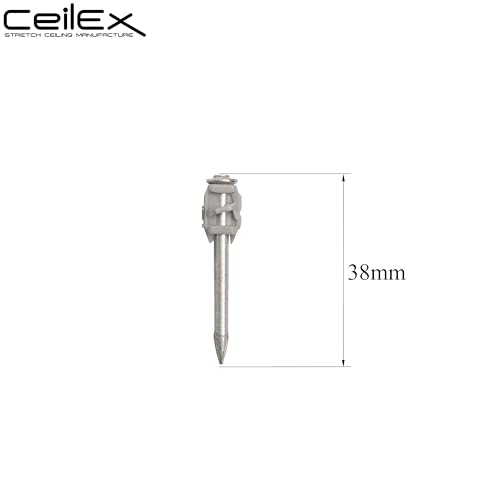 500x Collated Concrete Nails 1-1/2 Inch (38mm) for Hilti BX 4 (BX4) Cordless Concrete Nailer, B4 MX Collated Strip, Full Round Head Hardened Steel Pins for Metal Track, Drywall & Concrete 1 1/2'' (38mm) 500