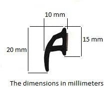 A177-20F Universal P Shape Rubber Seal Weather Strip Hollow Door Window Edge Moulding Trim Decorate Weatherstrip (20 Feet) 20 Feet