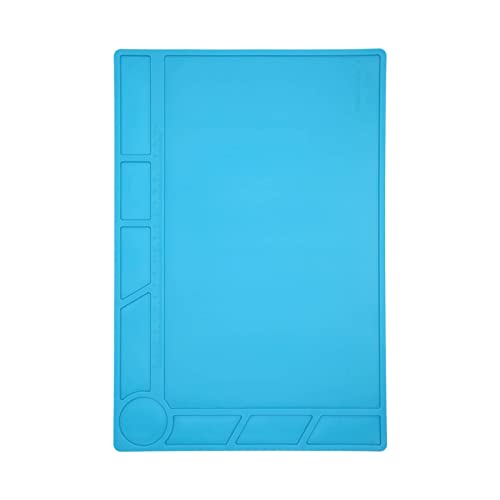 Silicone Repair Mat, 23 x 34 cm Soldering Mat, Magnetic Electronics Work Mat, Soldering Pad, Heat Resistant, Antistatic Insulation, Silicone Pad, Industrial Repair Mat, PCB Board Maintenance Pad for