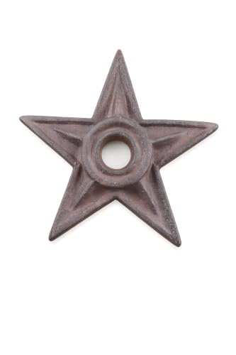 Cast Iron Texas Lone Star Decorative Stars Washers, 4", 12 Count