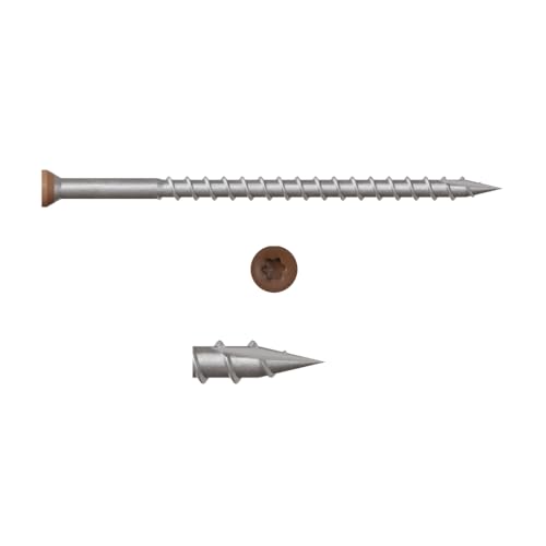 US4 - #8 x 2 Cedar Stainless Steel Trim Head Screws | Self-Drilling Screws for Decking, Flooring & Siding | T15 Star Drive | 305 Stainless Steel (350, #8 x 2 Inches) 350 #8 x 2"
