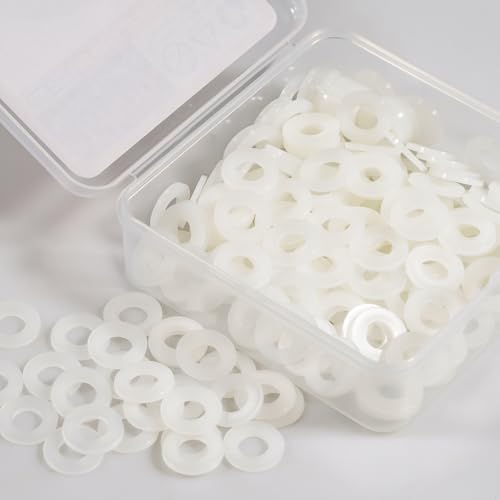 720PCS Nylon Flat Washers Assortment Kit &200PCS M6 White Nylon Washer kit & 150PCS M8 White Nylon Washer kit