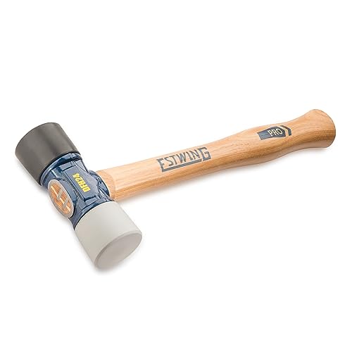 ESTWING Rubber Mallet, 24oz Black & Gray Mallet, DFH24 24 oz Hammer