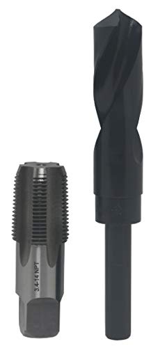 Drill America POU Series 3/4" and 1/2" NPT Carbon Steel Pipe Tap and HSS Drill Bit Sets