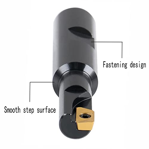 GBJ 1/2 * 1/2 * 3”-1T + 21PC APMT1135PDER 90 ° Indexable End Mill Holder Carbide Inserts Machining Steel,Iron Square Shoulder Face milling Slotting Milling Arbor