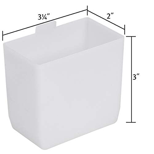 Akro-Mils 30101 Plastic Bin Cups, 2" x 3.25" x 3", White, 48-Pack 2" x 3-1/4" x 3"