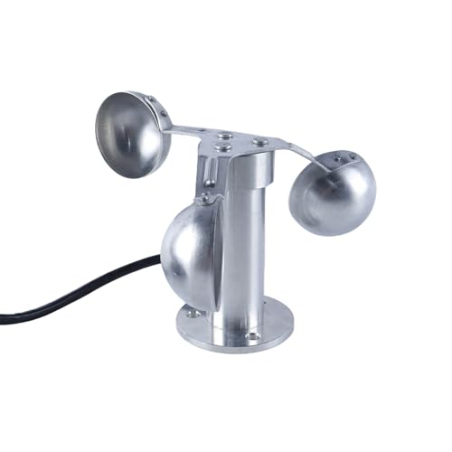 Aluminum Alloy 3-Cup Anemometer Wind Speed Sensor 0-3.8V Detector for Meteorological Monitoring
