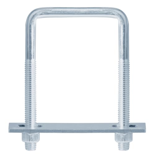 8 Pcs 2-1/2 Inch Wide Square U-Bolt, 3/8" x 2-1/2" x 4-1/8"