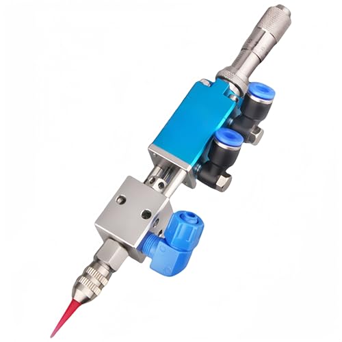 KZU Precision Thimble Dispensing Valve, Glue Dispenser Valve with Micrometer and 304 Stainless Steel Cartridge for UV Glue White Glue Lubricant Grease Ink, Adjustable Glue Output